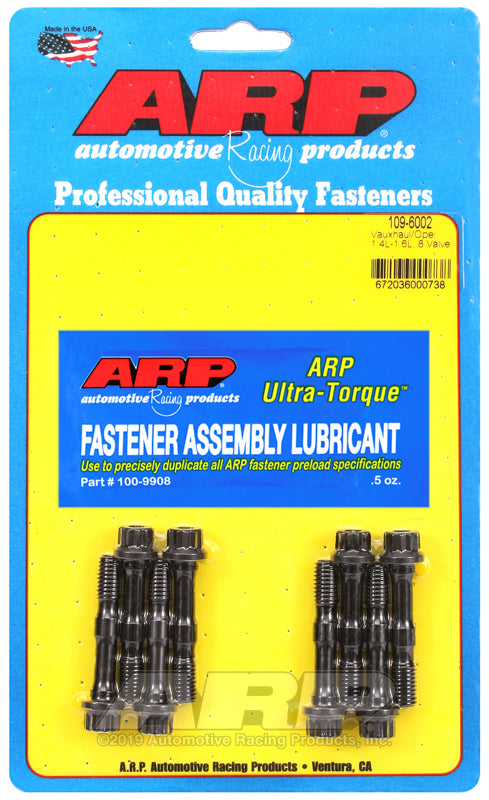 ARP Opel and Vauxhall 1.4L-1.6L 8V rod bolt kit showing high-strength metal bolts for engine assembly.