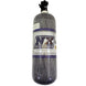 Nitrous Express composite nitrous bottle with Lightning 500 valve, 6.79-inch diameter and 23.25-inch height, for automotive performance.