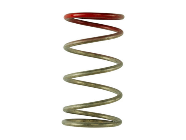 Turbosmart Gen V IWG 14psi wastegate spring replacement showing a close-up of the blue spring and metal components.