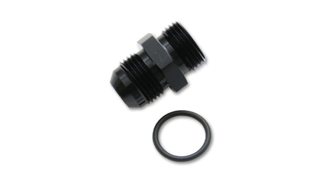 Vibrant -20AN Flare to AN straight cut thread adapter fitting showing flare end and threaded connector for automotive or racing use