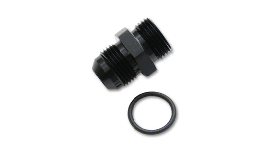 Vibrant -6AN flare to AN straight cut thread fitting with O-ring adapter, showing the fitting's metal body and threaded end.