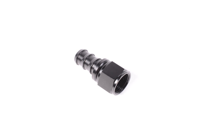 Radium Engineering Pushlok Hose End 12AN Straight fitting for high-performance automotive fuel and fluid connections.