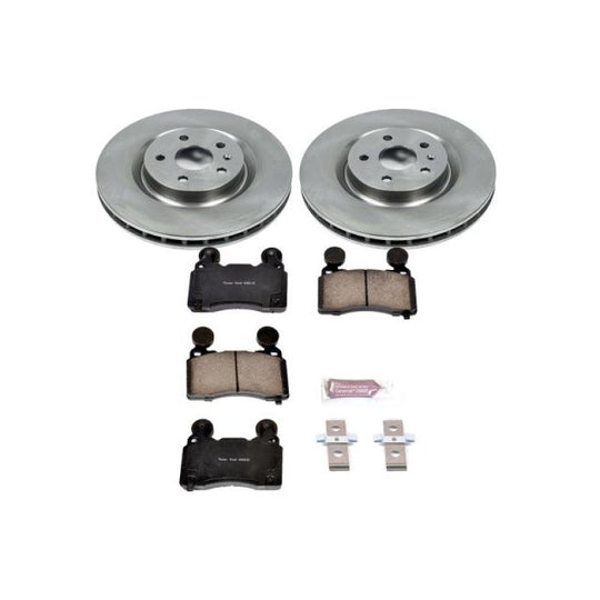 PowerStop OE front brake kit for Chevrolet Camaro 2010-2015, includes brake rotors and pads for optimal stopping power.