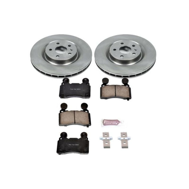 PowerStop OE front brake kit for Chevrolet Camaro 2010-2015, includes brake rotors and pads for optimal stopping power.