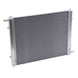Edelbrock intercooler heat exchanger with black finish, single pass, 31,000 Btu/hr, 22x16.5 inches, 1.5-inch depth.