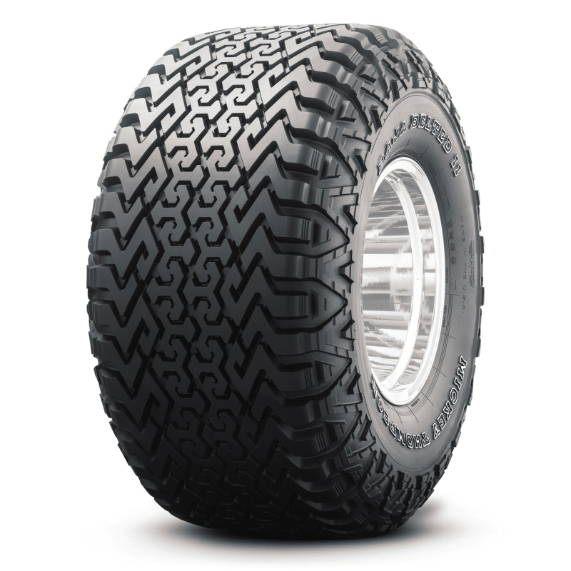 Mickey Thompson Baja Belted II UTV tire 18.5/39R17LT on-road tire with rugged tread pattern and sidewall details