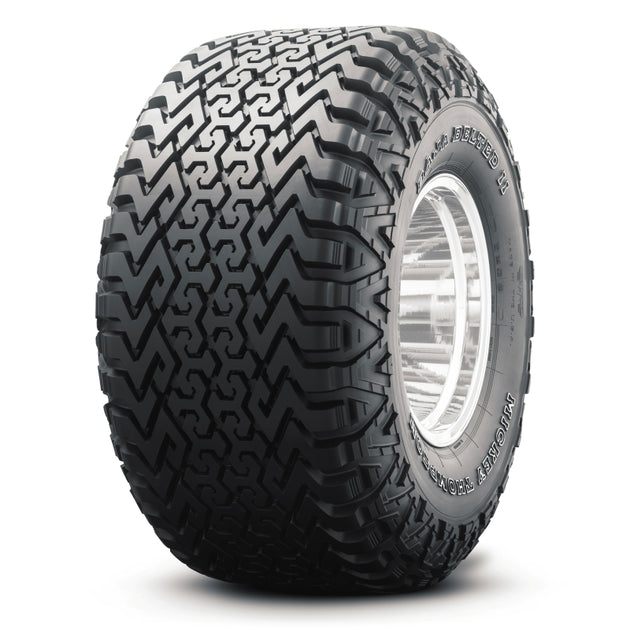 Mickey Thompson Baja Belted II UTV tire 18.5/39R17LT on-road tire with rugged tread pattern and sidewall details