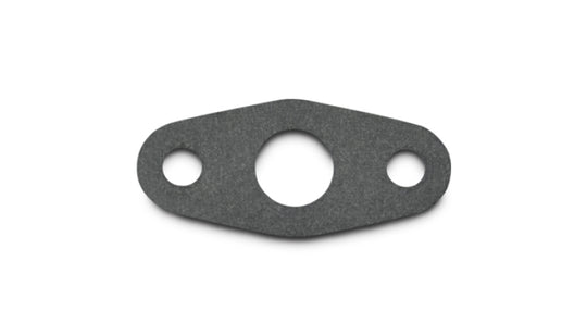 Vibrant Oil Drain Flange Gasket for engine, matching part 2853, shown in close-up with black rubber material and metal flange edges.