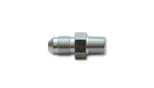 Steel Vibrant -4AN to 1/8in NPT straight adapter fitting, showing the metal fitting with threaded ends and smooth surface finish.