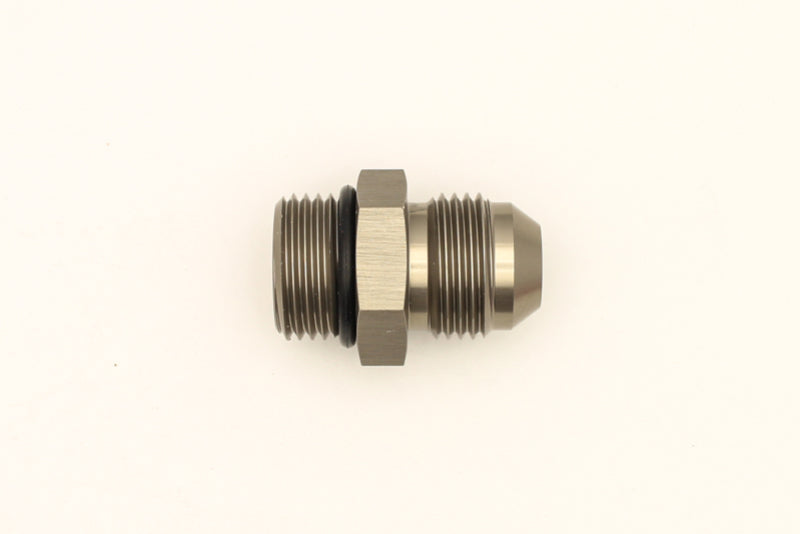 DeatschWerks 8AN ORB male to 8AN male fitting with O-ring for fuel or oil line connections, high-quality automotive fittings.