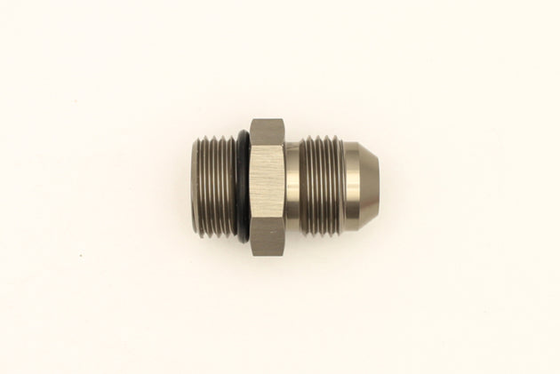 DeatschWerks 8AN ORB male to 8AN male fitting with O-ring for fuel or oil line connections, high-quality automotive fittings.