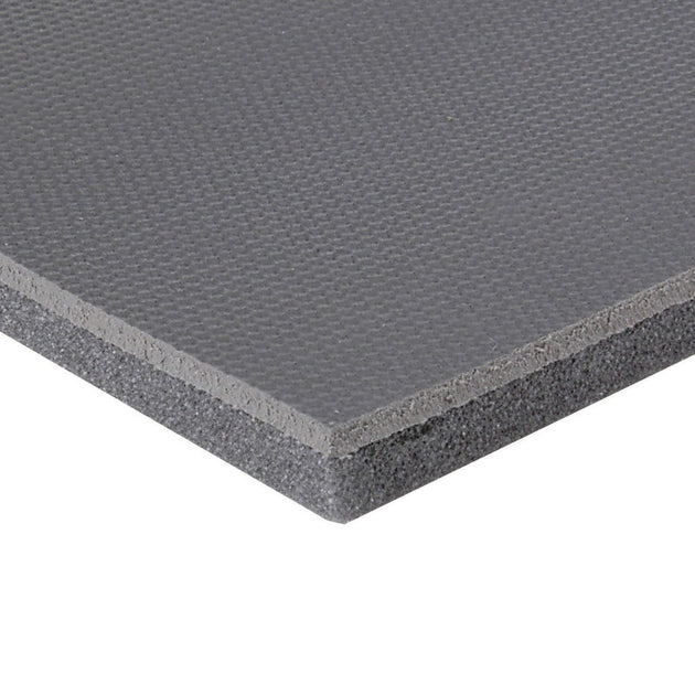 DEI under carpet sound deadening layer, thermal wrap, 48x54 inches, used for noise reduction and insulation in vehicles.