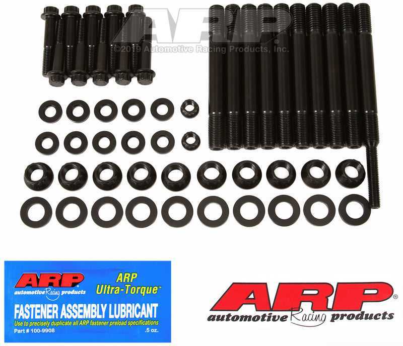 ARP Chrysler 5.7L/6.1L Hemi main stud and bolt kit with metal studs and bolts for engine assembly, shown in the image.