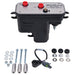 Edelbrock universal fuel sump module with adjustable tank and 255 LPH capacity, designed for automotive fuel systems.
