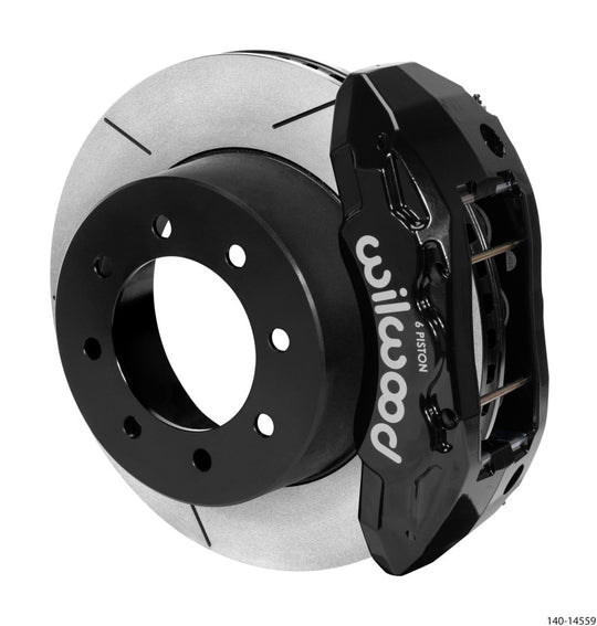 Wilwood TX6R rear big brake kit with black 15.50-inch rotor and brake lines for 2013-17 Ford F250/F350 4WD