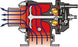 HKS Racing SQV universal blow-off valve installed on a turbocharged engine for enhanced boost control and performance.