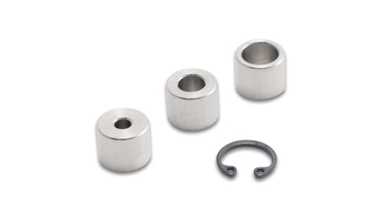 Vibrant 9mm OD fitting kit with C-clip, showing metal fittings and clips for automotive or fluid connection applications.