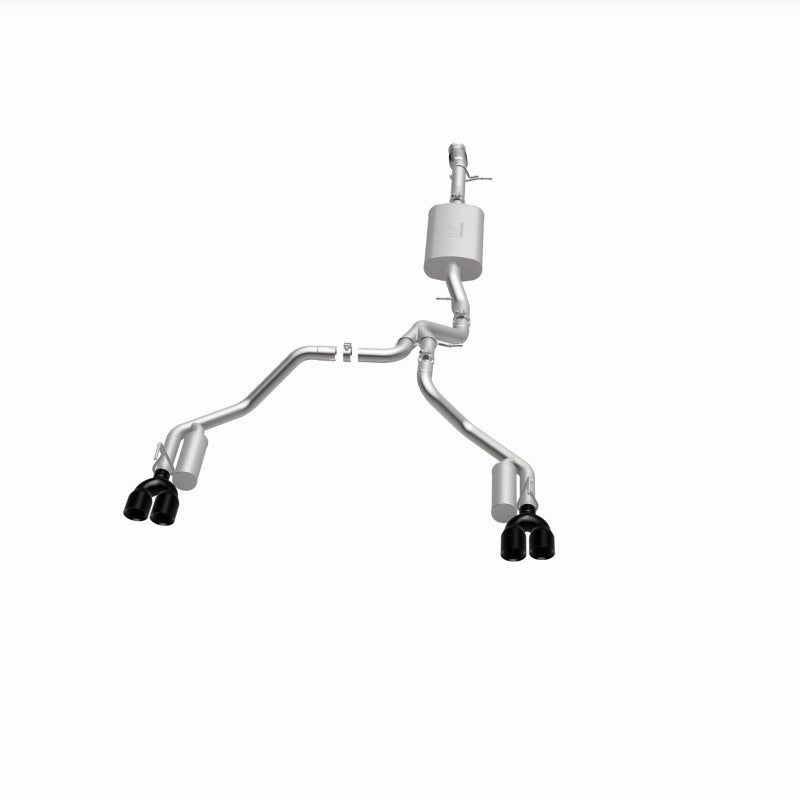 Magnaflow 2021 GMC Yukon V8 6.2L Street Series Cat-Back Performance Exhaust System installed on a vehicle, showing the exhaust pipes.