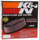 K&N Engineering round drop-in air filter with 14-inch outer diameter, 12-inch inner diameter, and 4-inch height for automotive use.
