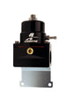 Aeromotive adjustable EFI fuel pressure regulators with black finish, featuring dual -10 inlet and -6 return fittings.