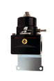 Aeromotive adjustable EFI fuel pressure regulators with black finish, featuring dual -10 inlet and -6 return fittings.