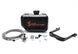 Snow Performance 2.5-gallon water tank reservoir with braided stainless steel lines, bracket, solenoid, hose, and fittings.