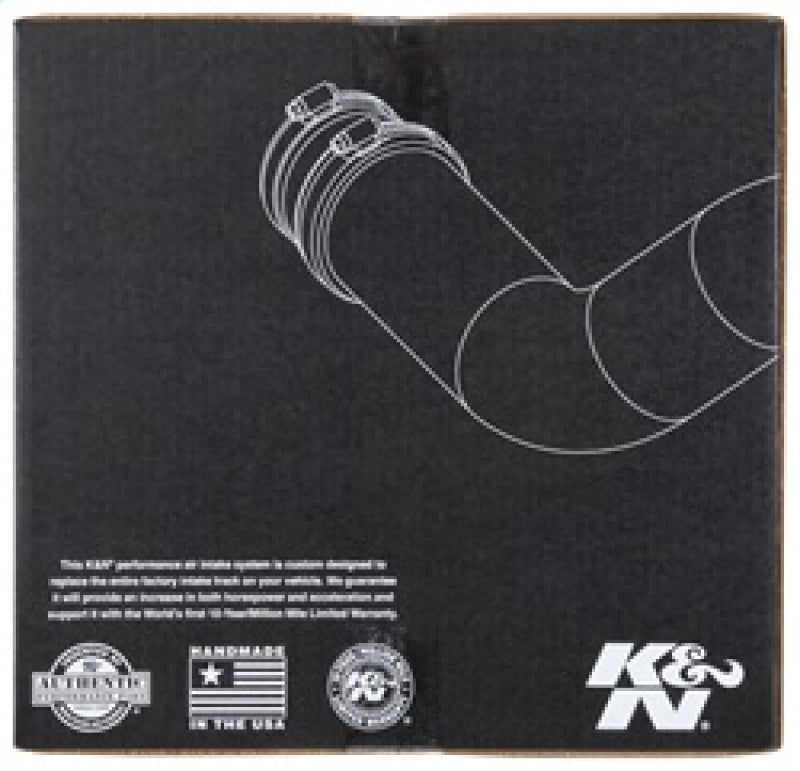 K&N Engineering cold air intake kit for 2014-2015 Chevy/GMC 1500 V-8 5.3L and 6.2L engines, showing air filter and intake hoses.
