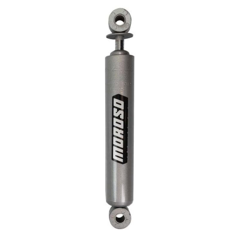 Moroso 3-way adjustable rear shock for shocks and struts, showing the shock absorber with adjustment knobs and mounting hardware.