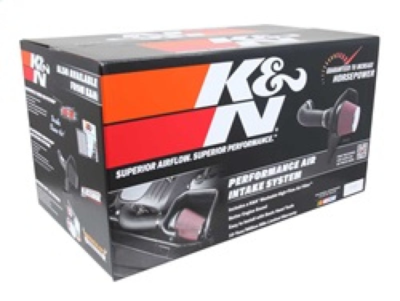 K&N Engineering Chevy Silverado V8 cold air intake kit with air filter and intake tube, designed for improved engine performance