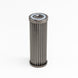 DeatschWerks stainless steel 10 micron universal fuel filter element for 160mm filter housings, shown installed in a fuel system.