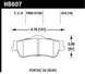 Hawk Performance rear brake pads for Pontiac G8 2008-2009 with 3.6L or 6.0L engine, high-performance street brake pads.