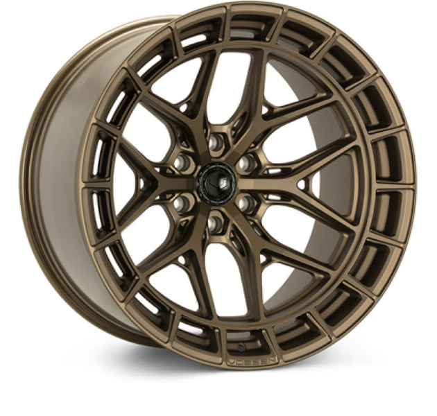 Vossen HFX-1 18x9 forged wheel in Terra Bronze with deep face, 8x165.1 bolt pattern, ET0 offset, and 125.1 bore size.