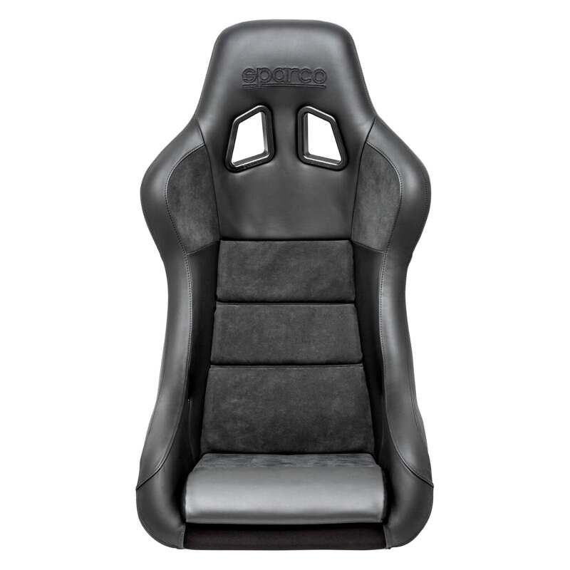 Sparco QRT-C race seat in black carbon with black upholstery, designed for high-performance racing and racing car interiors.
