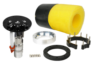 Aeromotive Phantom 200 universal in-tank fuel system with pump and fittings for high-performance fuel delivery.