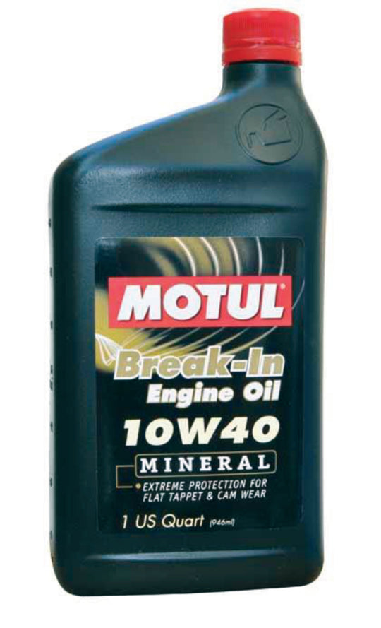 Motul 1L Classic Break-In Oil 10W40 bottle for engine protection during initial engine running or break-in periods.