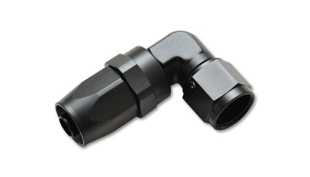 Vibrant 90 degree forged hose end fitting for -10AN hoses, showcasing the durable metal construction and precise elbow design.
