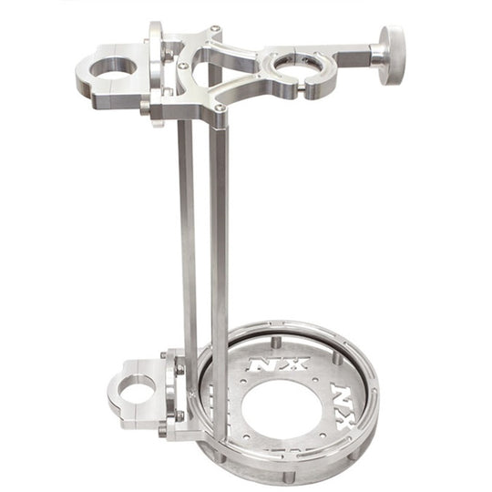 Nitrous Express stand-up billet bottle bracket for 10lb nitrous oxide bottles, designed for bar mount installation.