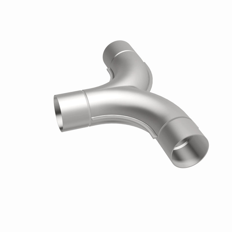 MagnaFlow stainless steel 2.50-inch smooth transition T connecting pipe with 90/90 degree bends for exhaust systems.