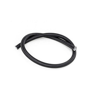 DeatschWerks 6AN black nylon braided PTFE hose, 3-foot fuel line with durable braided exterior and flexible tubing.