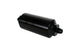 Aeromotive in-line fuel filter with AN-6 male fitting, 10 micron microglass element, bright dip black finish