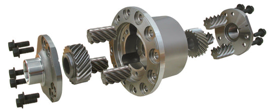 Eaton Detroit Truetrac differential for GM 1500 with 9.5in/9.75in gear sizes, showing the metal housing and gearing components.