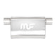 MagnaFlow Mag SS muffler with 11x4x9 inch dimensions and 2.5-inch inlet/outlet, stainless steel construction, visible in the image.