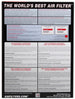K&N Engineering custom oval air filter with 7.75-inch width, 14.625-inch length, and 2-inch height for drop-in air filtration.