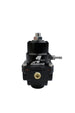 Aeromotive adjustable fuel pressure regulator with .188 valve, 35-75 PSI, dual -08 inlets and return, for automotive fuel systems.