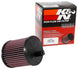K&N Engineering drop-in air filter for 2016 Cadillac ATS-V V6 3.6L engine, black reusable replacement air filter.