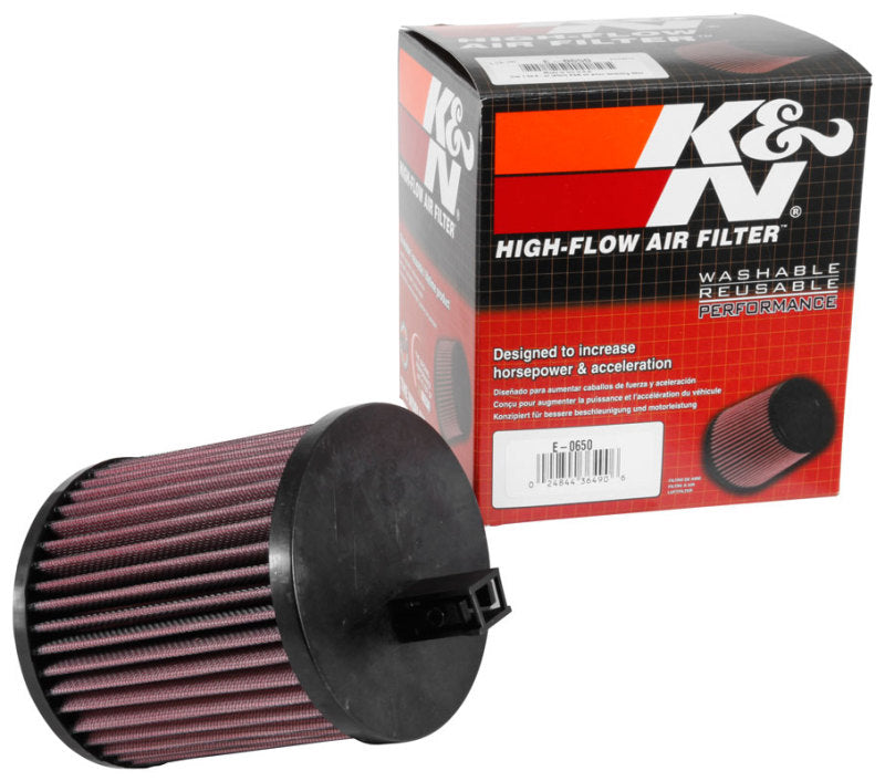 K&N Engineering drop-in air filter for 2016 Cadillac ATS-V V6 3.6L engine, black reusable replacement air filter.