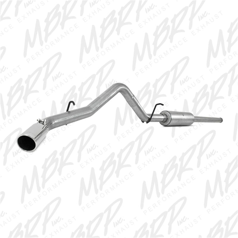 MBRP catback exhaust system for 14 Chevy/GMC Silverado/Sierra 1500 V6/V8, single side exit, 3-inch aluminum construction
