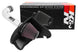 K&N Engineering silver Typhoon short ram cold air intake for 2016-2017 Chevy Camaro 3.6L engine, shown installed in vehicle.