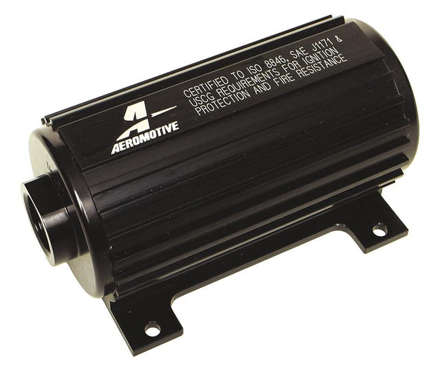 Aeromotive Marine 1000HP fuel pump shown, designed for high-performance marine fuel delivery with durable construction.