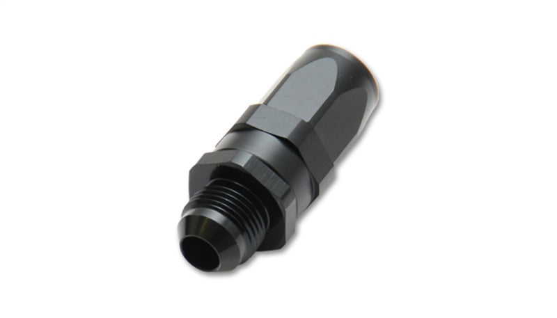 Vibrant Male -10AN flare straight hose end fitting with metal construction and threaded connection for high-performance automotive use.